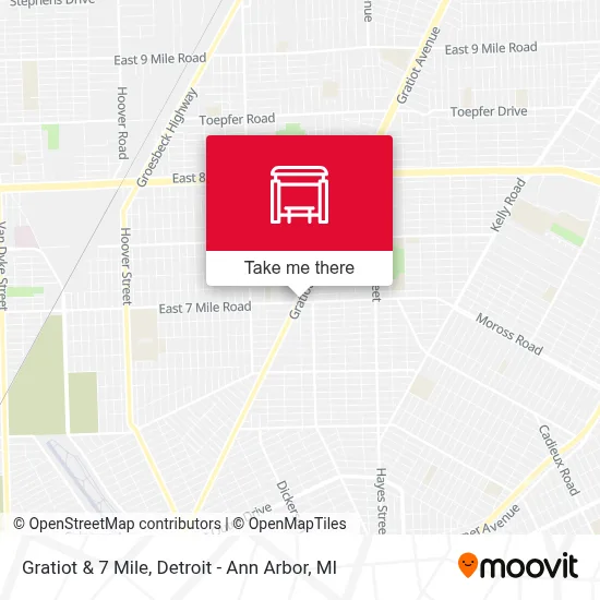 Gratiot & 7 Mile map