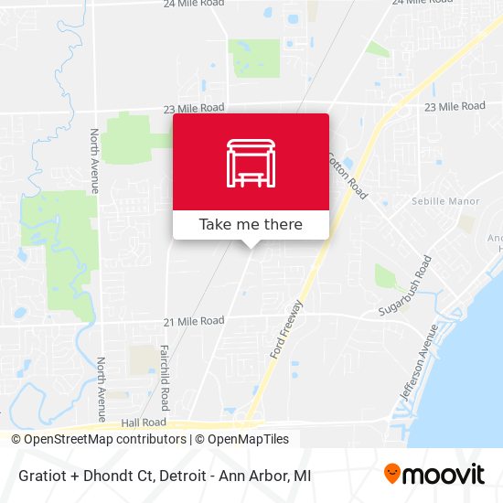 Mapa de Gratiot + Dhondt Ct