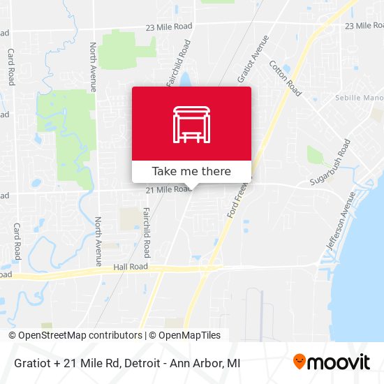 Mapa de Gratiot + 21 Mile Rd