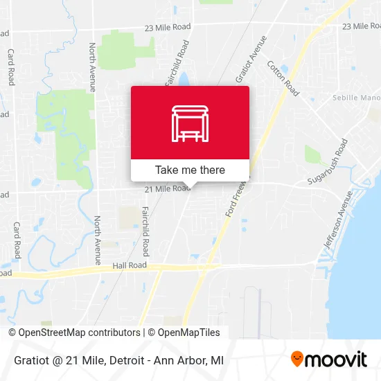 Gratiot @ 21 Mile map