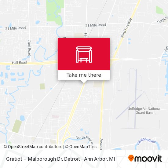 Mapa de Gratiot + Malborough Dr