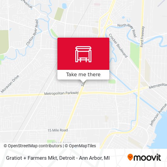 Gratiot + Farmers Mkt map