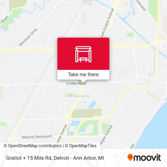 Gratiot + 15 Mile Rd map