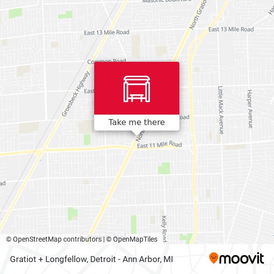 Mapa de Gratiot + Longfellow