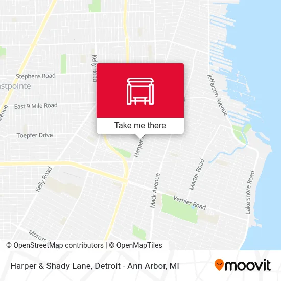 Harper + Shady Lane map