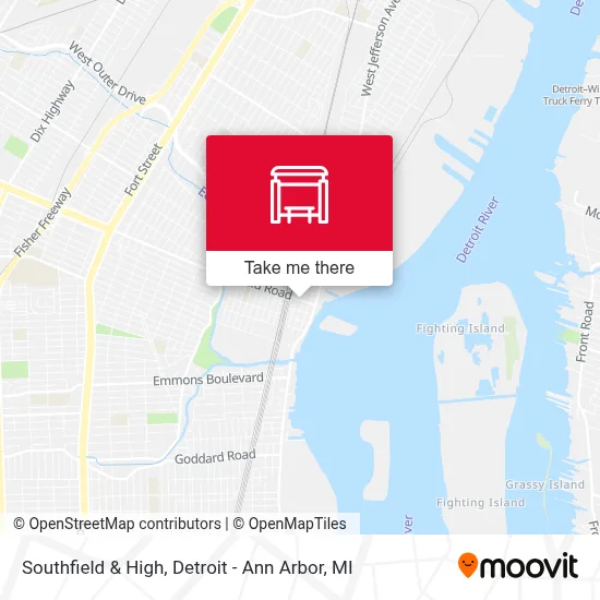 Southfield & High map