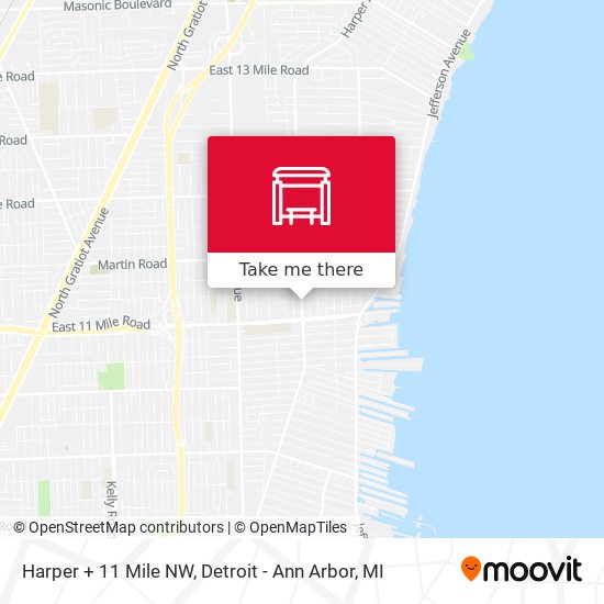 Mapa de Harper + 11 Mile NW