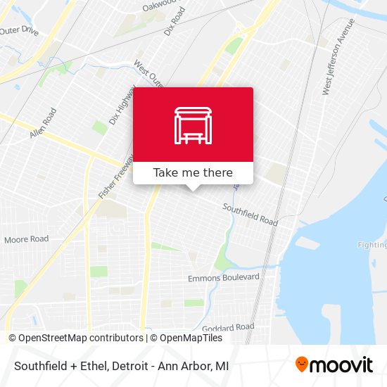 Mapa de Southfield + Ethel