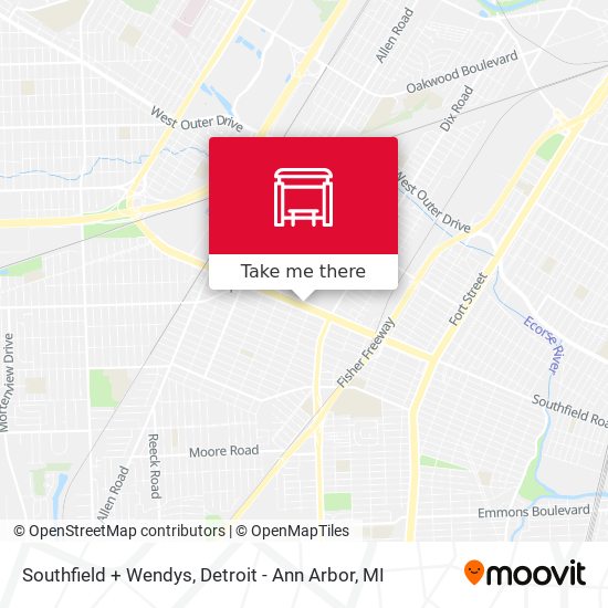 Mapa de Southfield + Wendys