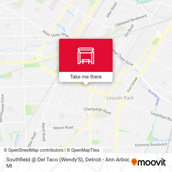 Southfield @ Del Taco (Wendy'S) map