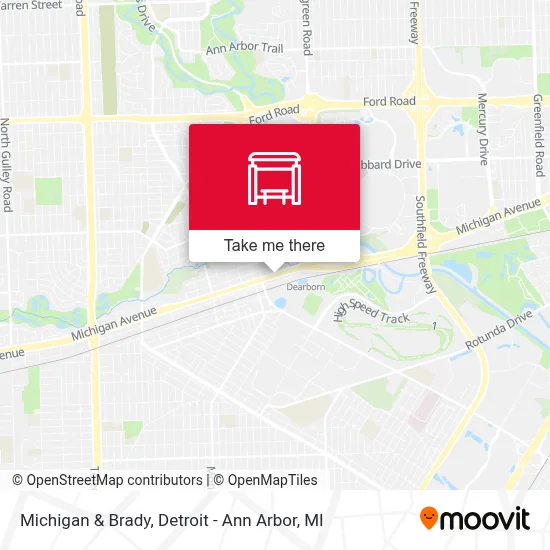 Michigan & Brady map