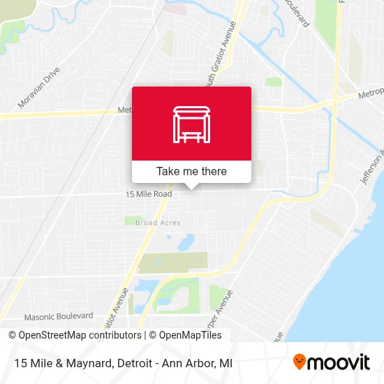 15 Mile Rd + Maynard map