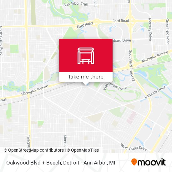 Mapa de Oakwood Blvd + Beech