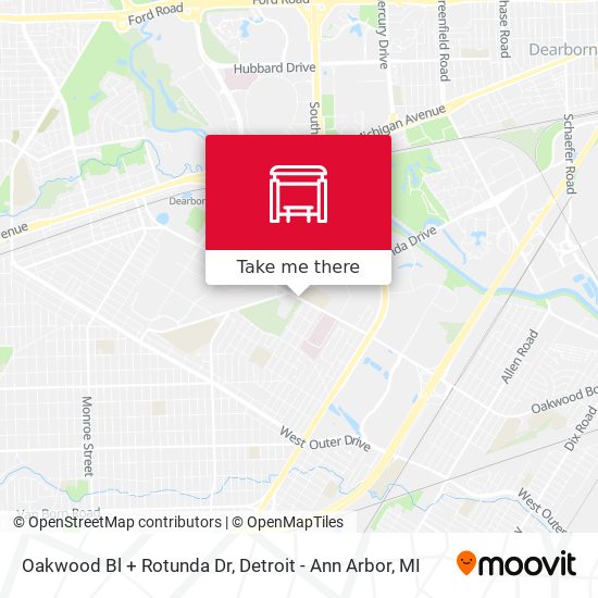 Oakwood Bl + Rotunda Dr map
