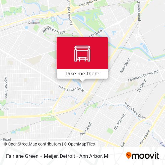 Fairlane Green + Meijer map