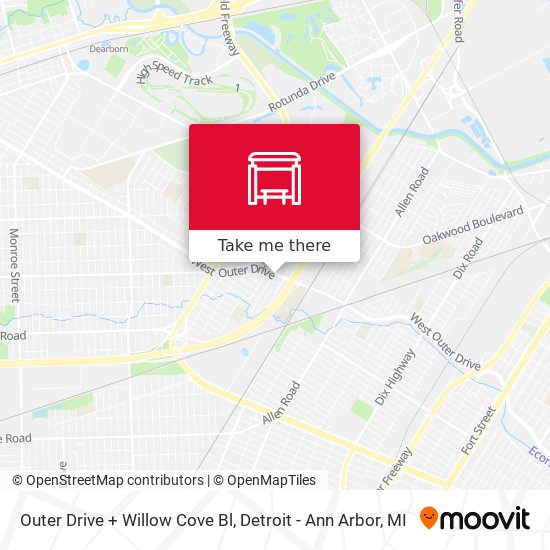 Outer Drive + Willow Cove Bl map