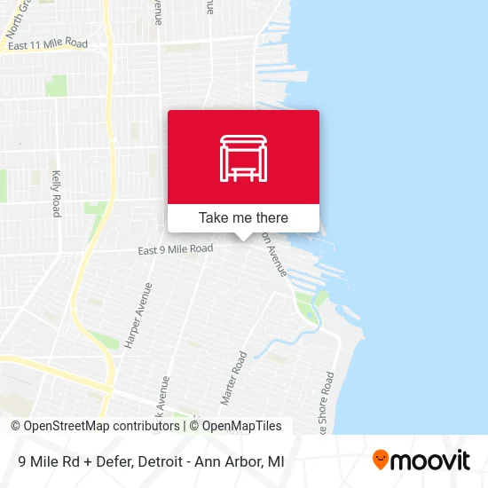 9 Mile Rd + Defer map