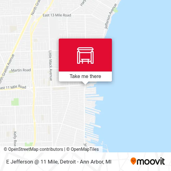 E Jefferson @ 11 Mile map