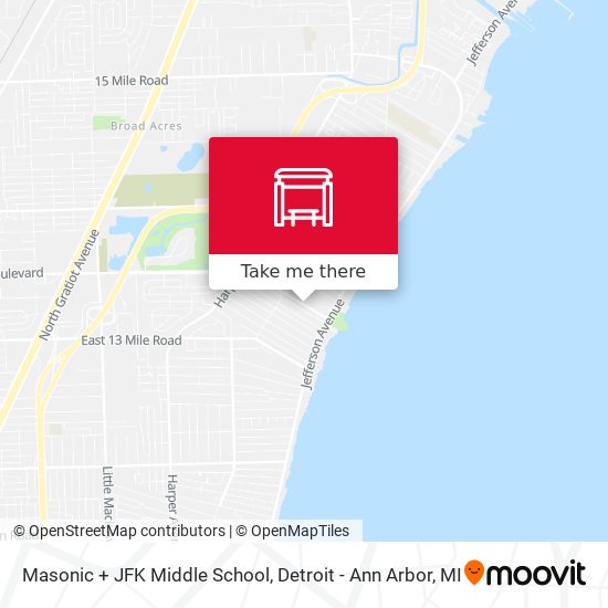 Mapa de Masonic + JFK Middle School