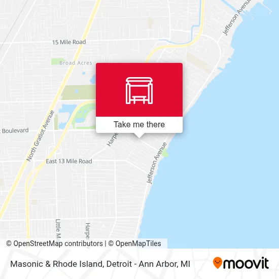 Masonic & Rhode Island map