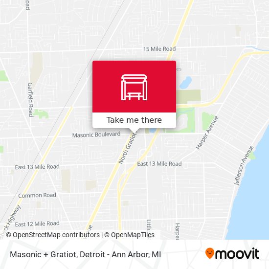 Masonic + Gratiot map