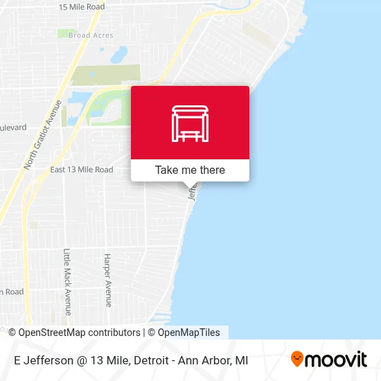 E Jefferson @ 13 Mile map