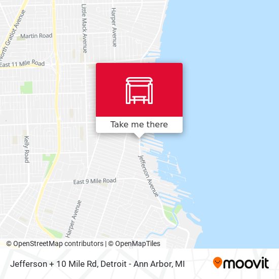 Jefferson + 10 Mile Rd map