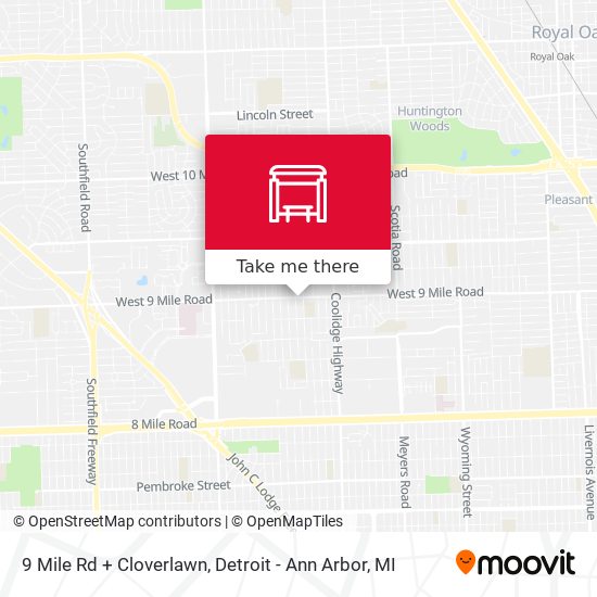 Mapa de 9 Mile Rd + Cloverlawn