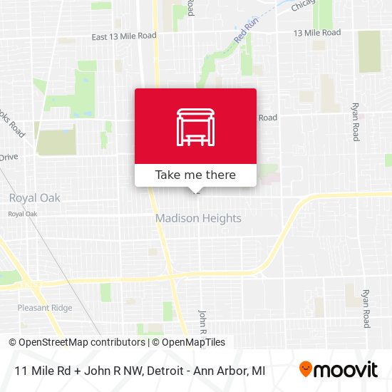 11 Mile Rd + John R NW map