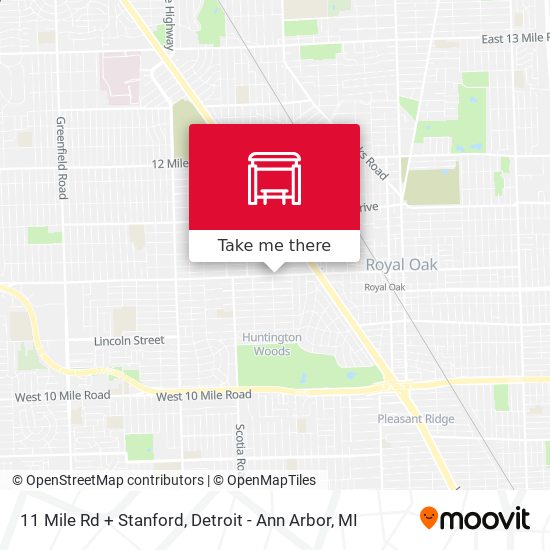 Mapa de 11 Mile Rd + Stanford