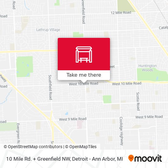 Mapa de 10 Mile Rd. + Greenfield NW