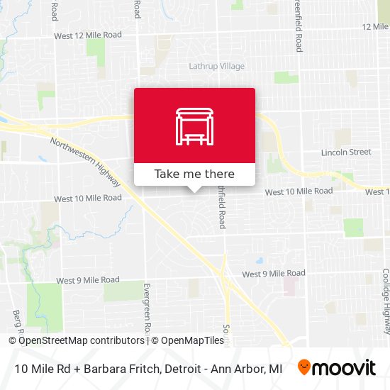 Mapa de 10 Mile Rd + Barbara Fritch