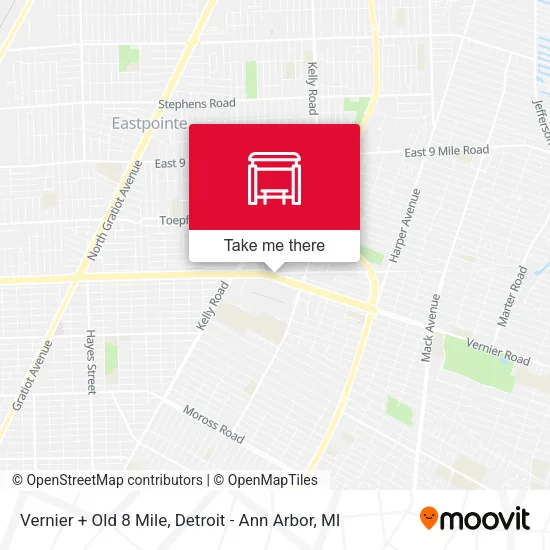 Vernier + Old 8 Mile map