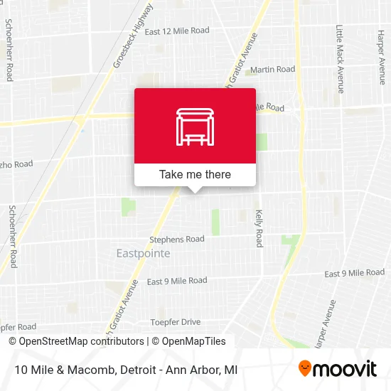 10 Mile & Macomb map
