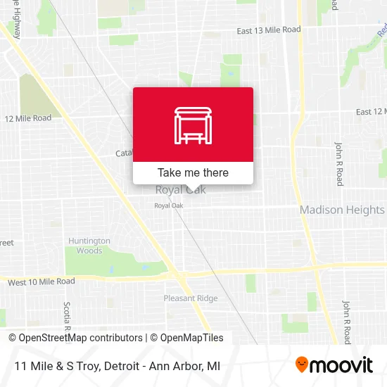 11 Mile & S Troy map