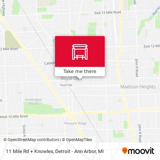 11 Mile Rd + Knowles map