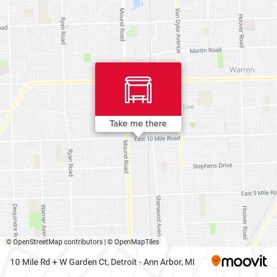 Mapa de 10 Mile Rd + W Garden Ct