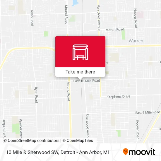 10 Mile & Sherwood SW map