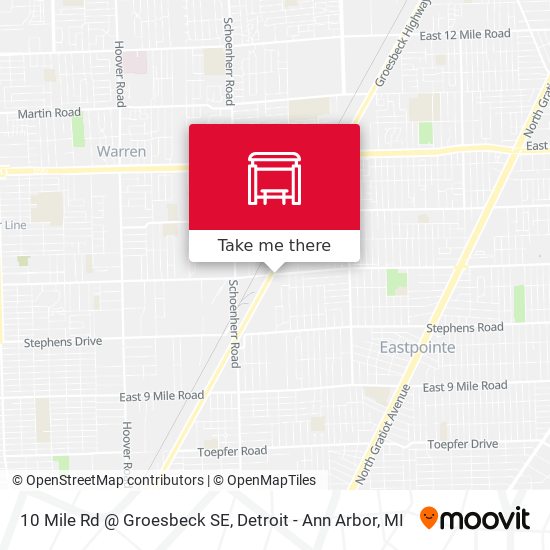 10 Mile Rd @ Groesbeck SE map