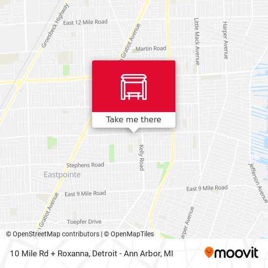 Mapa de 10 Mile Rd + Roxanna
