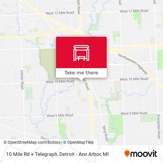 Mapa de 10 Mile Rd + Telegraph