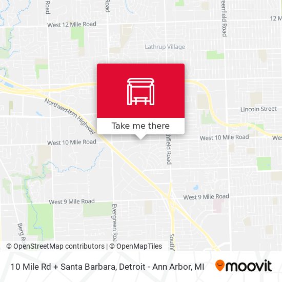 Mapa de 10 Mile Rd + Santa Barbara