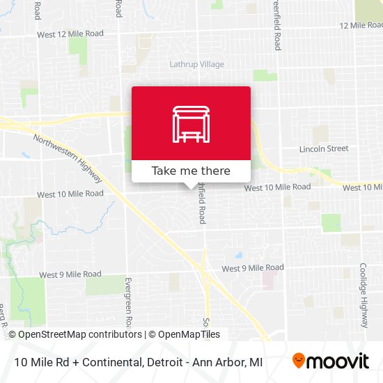 10 Mile Rd + Continental map