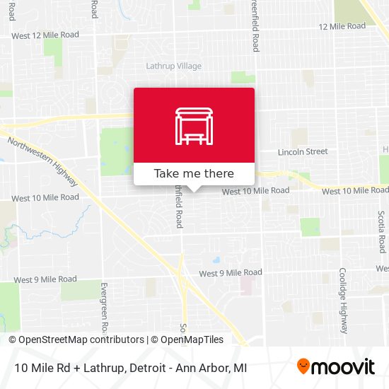 Mapa de 10 Mile Rd + Lathrup