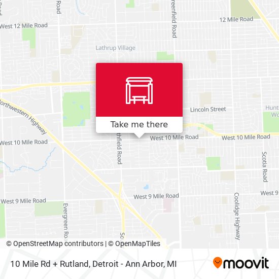 10 Mile Rd + Rutland map