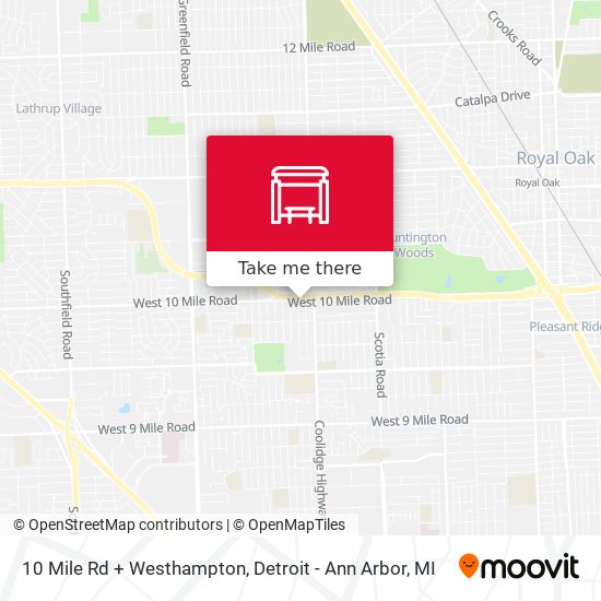 10 Mile Rd + Westhampton map