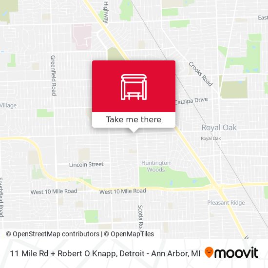 11 Mile Rd + Robert O Knapp map