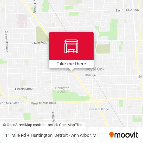 Mapa de 11 Mile Rd + Huntington