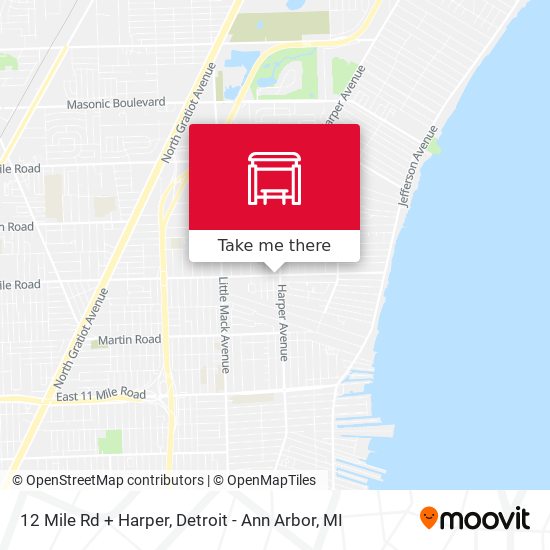 Mapa de 12 Mile Rd + Harper