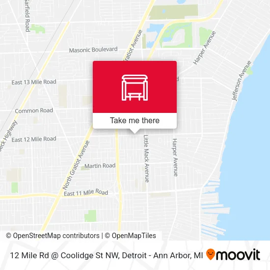 12 Mile Rd @ Coolidge St NW map